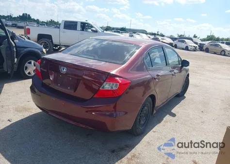 2012 Honda Civic Lx из США, поврежденный, VIN 2HGFB2F51CH537626